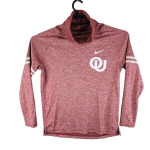 Womens Nike Heathered Crimson Sweatshirt OU Sooners Vault Sleeve Funnel Neck S